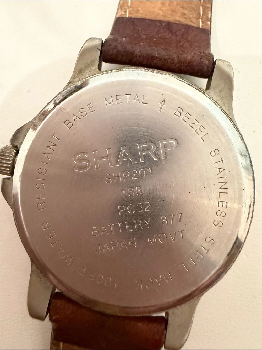 Sharp Opti-Glo Classic Brown Leather Analog Watch